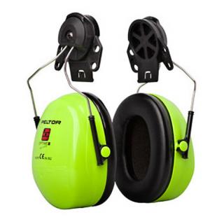 H540P3E-467-GB  Mušlový chránič sluchu 3M Peltor OPTIME II s úchytem P3E na přilbu Peltor G3000, SNR=34dB, Hi-Viz (fluorescentní)
