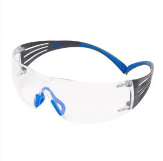 SF401SGAF BLU - Ochranné brýle 3M SecureFit, čirý PC zorník, nemlživé, modro-šedé