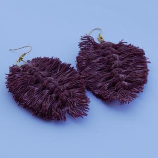 Peříčka - vínovobílá batika (z bavlny)