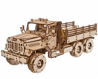 Dřevěná 3D stavebnice mechanického modelu Cargo Truck
