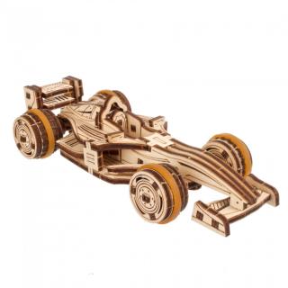 Dřevěná 3D stavebnice mechanického modelu Compact Racer