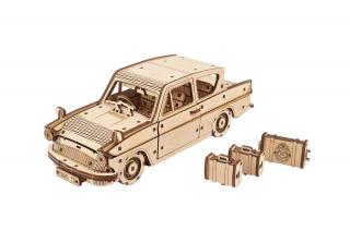 Dřevěná 3D stavebnice mechanického modelu Flying Ford Anglia™