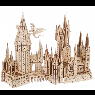 Dřevěná 3D stavebnice mechanického modelu Hogwarts™ hradu Bradavic