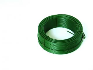 Napínací drát  3,4mm x 78m (zelený PVC)