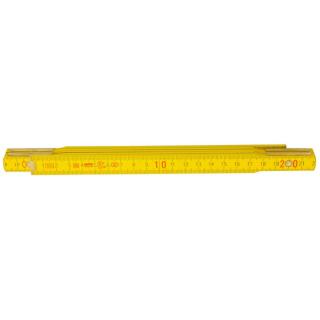 Skládací metr PROFI DŘEVĚNÝ 1 m žlutý (III. třída přesnosti)