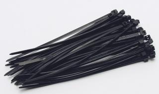 Vázací pásky černé 200x3,6mm (balení 50ks)