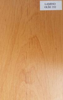 Protipožární dveře - dřevěné plné - EI / EW 30 DP3 - 1250x1970 - LAMINO Barva: olše č.352, materiál: lamino, strana: levá