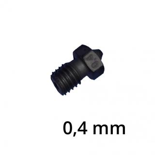 Kalená tryska české výroby V6 1,75 (závit M6) průměr 0,4 mm