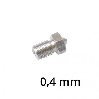Ocelová tryska V6 1,75 (závit M6) průměr 0,4 mm