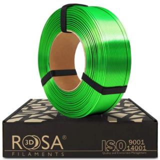 PLA filament ReFill Rosa3D lesklá zelená (Silk Green) 1,75 mm 1 kg
