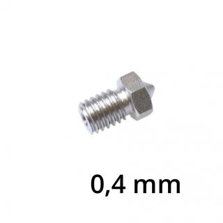 Titanová tryska V6 1,75 (závit M6) průměr 0,4 mm