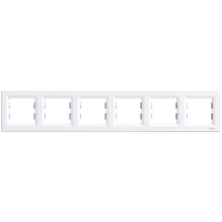 Asfora - Krycí rámeček šestinásobný, bílá, EPH5800621 (Schneider Electric, Asfora, bílá)