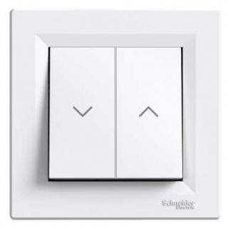 Asfora - Žaluziový tlačítkový ovládač, bílá, šroubový, EPH1300321 (Schneider Electric, Asfora, bílá)