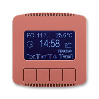 Hodiny spínací programovatelné - ovládací část, 3292A-A20301 R2, ABB, Tango, vřesová červená (ABB, Tango, vřesová červená)