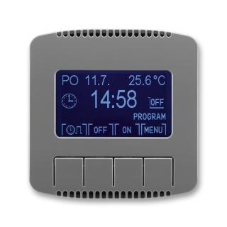 Hodiny spínací programovatelné - ovládací část, 3292A-A20301 S2, ABB, Tango, kouřová šedá (ABB, Tango, kouřová šedá)