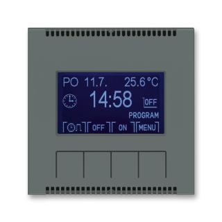 Hodiny spínací programovatelné - ovládací část, 3292M-A20301 61, ABB,  Neo®, grafitová (ABB,  Neo®, grafitová)