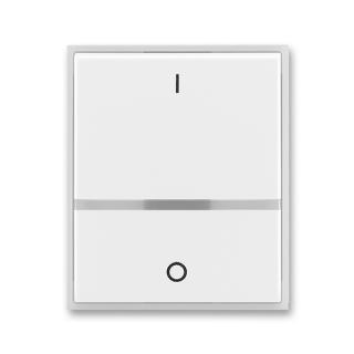 Kryt spínače dvojpólového, 3558E-A00655 01, ABB, Time®, Element®, bílá / ledová bílá (ABB, Time®, Element®, bílá / ledová bílá)
