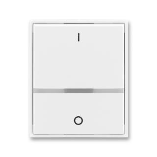 Kryt spínače dvojpólového, 3558E-A00655 03, ABB, Time®, Element®, bílá / bílá (ABB, Time®, Element®, bílá / bílá)