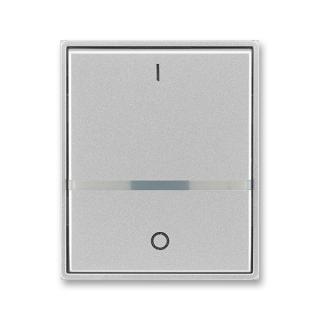 Kryt spínače dvojpólového s průzorem a potiskem, 3558E-A00655 08, ABB, Time®, Time® Arbo, titanová (ABB, Time®, Time® Arbo, titanová)
