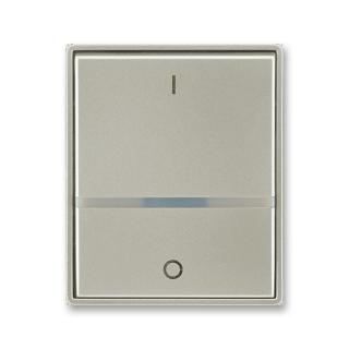 Kryt spínače dvojpólového s průzorem a potiskem, 3558E-A00655 32, ABB, Time®, Time® Arbo, starostříbrná (ABB, Time®, Time® Arbo, starostříbrná)