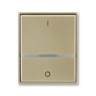 Kryt spínače dvojpólového s průzorem a potiskem, 3558E-A00655 33, ABB, Time®, Time® Arbo, šampaňská (ABB, Time®, Time® Arbo, šampaňská)