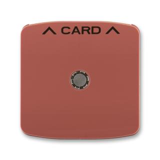 Kryt spínače kartového s průzorem a potisk, (3559A-A00700 R2) (ABB, Tango, vřesová červená)