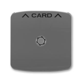 Kryt spínače kartového s průzorem a potisk, (3559A-A00700 S2) (ABB, Tango, kouřová šedá)