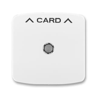 Kryt spínače kartového s průzorem a potiskem, (3559A-A00700 B) (ABB, Tango, bílá)
