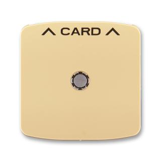 Kryt spínače kartového s průzorem a potiskem, (3559A-A00700 D) (ABB, Tango, béžová)