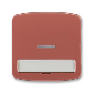 Kryt spínáče kolébkového s průzorem, popisové pole, 3558A-A610 R2, ABB, Tango, vřesová červená (ABB, Tango, vřesová červená)