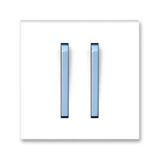 Kryt spínače s dvěma páčkami, (3559M-A00652 41) (ABB,  Neo®, bílá / ledová modrá)