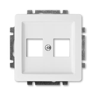 Kryt zásuvky komunikační, 5014G-A02018 B1, ABB, Swing®, Swing®L, jasně bílá (ABB, Swing®, Swing®L, jasně bílá)