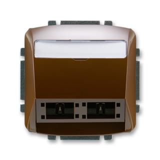 Kryt zásuvky komunikační a datové, pro moduly RM freenet, 5014A-A00420 H, ABB, Tango, hnědá (ABB, Tango, hnědá)