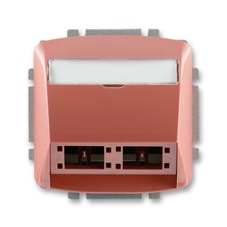 Kryt zásuvky komunikační a datové, pro moduly RM freenet, 5014A-A00420 R2, ABB (ABB, Tango, vřesová červená)