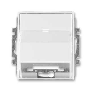 Kryt zásuvky komunikační a datové, repro, pro nosnou masku, 5014E-A00100 03, ABB, Time®, Element®, bílá / bílá (ABB, Time®, Element®, bílá / bílá)