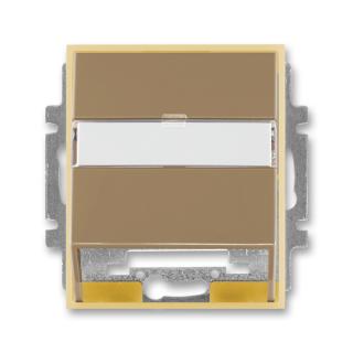 Kryt zásuvky komunikační a datové, repro, pro nosnou masku, (5014E-A00100 25) (ABB, Element, kávová / ledová opálová)