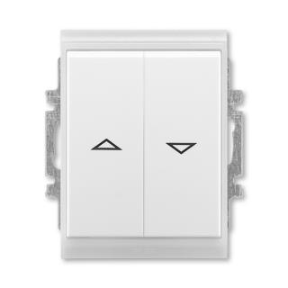 Ovládač žaluziový, řazení 1/0+1/0 s blokováním, IP 44, 3558E-A88943 01, ABB, Time®, Element®, bílá / ledová bílá (ABB, Time®, Element®, bílá / ledová bílá)