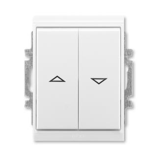 Ovládač žaluziový, řazení 1/0+1/0 s blokováním, IP 44, 3558E-A88943 03, ABB, Time®, Element®, bílá / bílá (ABB, Time®, Element®, bílá / bílá)