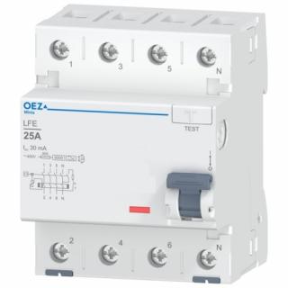 Proudový chránič OEZ - LFE-25-4-030A, 6kA (46399)