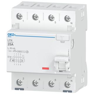 Proudový chránič OEZ - LFN-25-4-030A, 10kA, (42451)