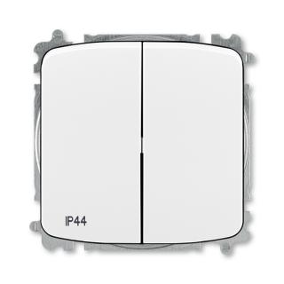 Spínač IP 44, řazení 6+6 (6+1), 3559A-A52940 B, ABB, Tango, bílá (ABB, Tango, bílá)