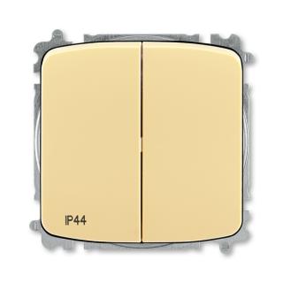 Spínač IP 44, řazení 6+6 (6+1), 3559A-A52940 D, ABB, Tango, béžová (ABB, Tango, béžová)
