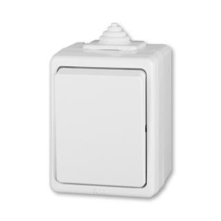 Spínač řazení 1/0 (ovládač), IP 44, 3553-80929 B, ABB, Praktik, bílá (ABB, Praktik, bílá)