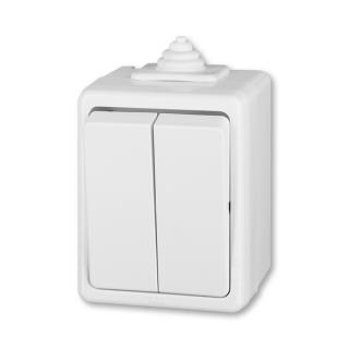 Spínač řazení 6+6 (6+1), IP 44, 3553-52929 B, ABB, Praktik, bílá (ABB, Praktik, bílá)