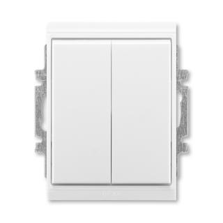 Spínač řazení 6+6 (6+1), IP 44, (3558E-A52940 03) (ABB, Time®, Element®, bílá / bílá)