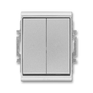 Spínač řazení 6+6 (6+1), IP 44, 3558E-A52940 08, ABB, Time®, titanová (ABB, Time®, titanová)