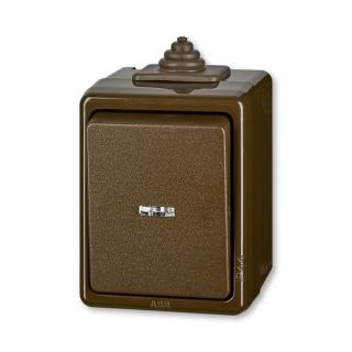 Spínač řazení 6So, 6S (1So, 1S), IP 44, 3553-25922 H, ABB, Praktik, hnědá (ABB, Praktik, hnědá)