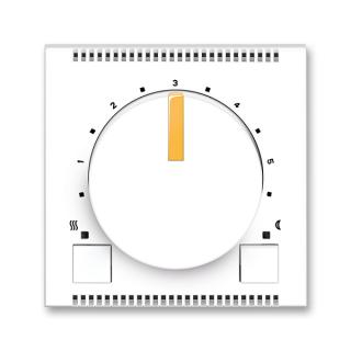 Termostat univerzální otočný - ovládací část, 3292M-A10101 43, ABB,  Neo®, bílá / ledová oranžová (ABB,  Neo®, bílá / ledová oranžová)