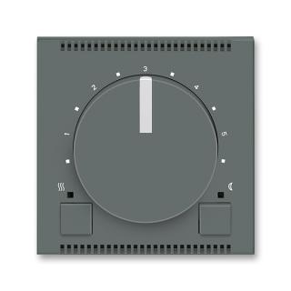 Termostat univerzální otočný - ovládací část, 3292M-A10101 61, ABB,  Neo®, grafitová / ledová bílá (ABB,  Neo®, grafitová / ledová bílá)