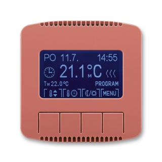 Termostat univerzální programovatelný - ovládací část, 3292A-A10301 R2, ABB, Tango, vřesová červená (ABB, Tango, vřesová červená)